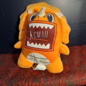 130826 8" Good Stuff ORANGE MONSTER Dinosaur Plush Toy Stuffed Animal Open Mouth